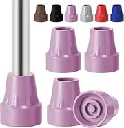 4 Pack Replacement Rubber Cane Tips 3/4 Inch Heavy Duty Rubber Crutch Tips Non Slip Walker Tips for Walkers Commodes Shower Chairs Canes Leg (Pink)