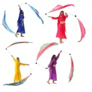 1 Pair Poi Ball Thrown Ball Chiffon Belly Dance Veils Worship Praise Flags -NEW