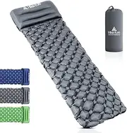 HIKENTURE Inflatable Camping Sleeping Mat with Cushion, Durable Air Mattress, Small Pack Size, Ultralight Sleeping Mat, Ideal Camping Accessory for Outdoor, Hiking, Trekking, Beach, Travel, Sports
