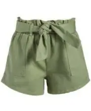 Grayson Threads Kids, The Label Big Girls Tie-Belt Cotton Twill Shorts