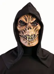 Aged Mummy Latex Halloween Costume Mask with Hood