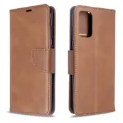 For Samsung Galaxy S20 Ultra Case, Retro PU Leather Wallet Cover with Stand & Lanyard, Brown