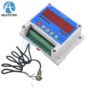 12-24V 5Channels Non-Contact Motor Speed Meter RPM Tachometer Hall Sensor Modbus