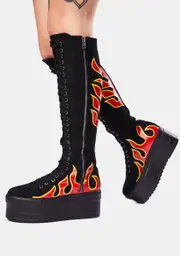 [Lamoda] Burning Up Knee High Boots