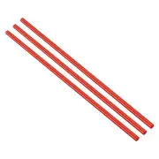 Acrylic Round Rod, Red,1/2" x18-1/8", Solid Plastic PMMA Bar Stick 3pcs