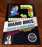 Mario Bros Arcade Classics Series NES box art video game poster print nintendo