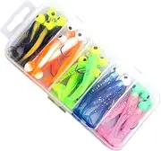Nixiara Baits for bait, Tail Soft lure,25x t Tail Bait Soft - Hook Lead Catchers do with Box for Pike
