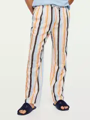 Peter Alexander Men's Long Cotton Ice Cream Stripe Pj / Lounge Pants Size M