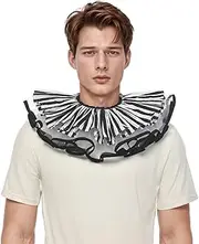 UniqKaliber Layered Clown Collar Tulle Ruffled Artificial Collar Multilayer Mesh Clown for Renaissance Cosplay