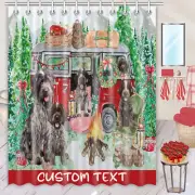Wirehaired Pointing Griffon Shower Curtain Personalized Dog Design Christmas NWT