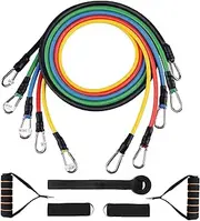 Resistance Bands Set of 5 with Handle Strength Exercise Resistance Band Training Fitness Tubes Tension Bands Workout Gym Equipment Men and Women for Home Use Physical Training Cable