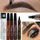 Eyebrow Tint Tattoo Pen 4 Fork Tip Waterproof Eyebrow Makeup Pencil Lasting Nice