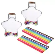 1 Set of Plastic Wishing Bottle Plastic Drifting Jar Empty Plastic Bottle With