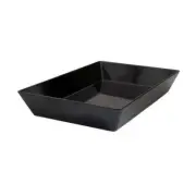 Melamine Bowl / Dish Black Rectangular 450x300x70mm Ryner Commercial Plastic