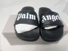 Palm Angels Logo Printed Slip- On Boy’s Slides Black Color Size 32