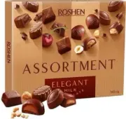 ROSHEN Milk Chocolate Candy Assortment Elegant Ukrainian Gift Sweet Box 145g