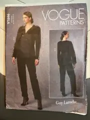 Vogue Patterns V1666 Designer Guy Laroche Misses Jacket and Pants 6-14 NEW UNCUT