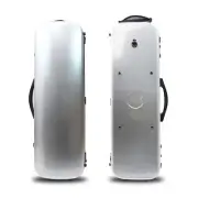 4/4 Carbon Fiber Oblong Violin Case Portable Textured Bag Password Lock Safe