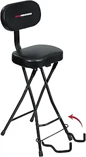 Gator Frameworks Guitar Seat with Padded Cushion and Fold Out Guitar Stand