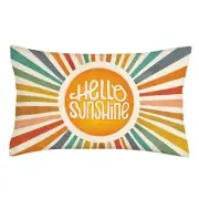 Hello Sunshine Summer Lumbar Throw Pillow Covers 12 x 20 Inch, Colorful