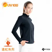 在飛比找蝦皮商城優惠-【UV100】防曬 遠紅半高領抽皺上衣-女(BA22632)