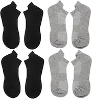 TOVINANNA 4 Pairs Combed Cotton Socks Unisex Cycling Socks Running Socks Wicking Socks Low Cut Ankle Sock Low-cut Liners Socks Flat Boat Line Socks Low-cut Liner Socks Unisex Stockings