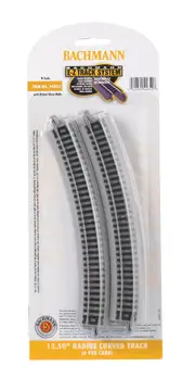 Bachmann 12.50" Radius Curved Track, 6pcs, N Scale