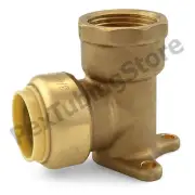 3/4" Sharkbite Style Push-Fit x 3/4" FNPT Lead-Free Brass FNPT Drop Ear Elbow