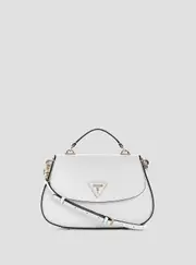 GUESS Eco White Jazlynn Top Handle Bag
