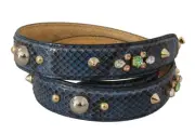 Dolce & Gabbana Elegant Leather Shoulder Bag Strap in Blue - RRP 977.4 USD
