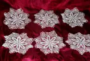 Vintage Table Napkins Lithuanian handmade Napkins Set of 6