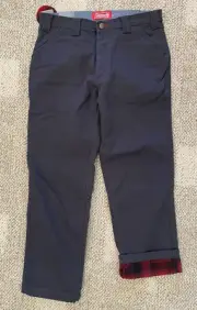 Coleman Fleece Lined Pants 4P5491 Utility Stretch Canvas Work Phantom Sz 32 X 30
