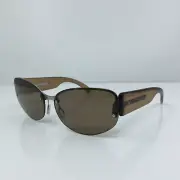 New Authentic Prada SPR 59B SUNGLASSES C. 3AS-3N1 Matte Silver w/ Brown 61-18mm