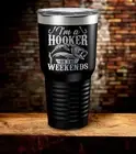 I'm A Hooker Laser Engraved Stainless Steel Tumbler Travel Mug Cup with Lid