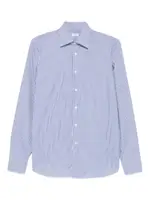 [Borriello] Borriello-Camicia A Righe Bianca E Azzurra-Uomo 40