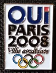 2008 OUI PARIS VILLE CANDIDATE BID CITY OLYMPIC PIN