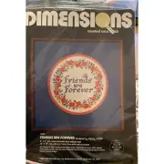 Dimensions 8 x 8" counted cross stitch | Friends are Forever | designed by Mary