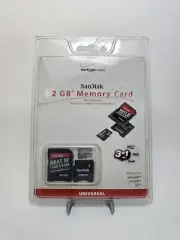 Sandisk 2GB Memory 3 in 1 MicroSD Card with Adapters Verizon Wireless NOS New