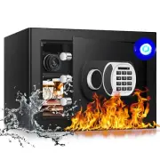 1.3 Cu Ft Home Safe Box Fireproof Waterproof Digital Security Box Steel Const...