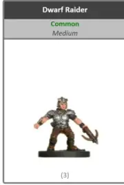 D&D miniatures Angelfire DWARF RAIDER #03 with stat card (NIB)
