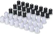 Simthread 40 Spools, 20 White + 20 Black, Polyester Embroidery Machine Thread 50