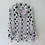 Peter Alexander Woman’s Polka Dot Pyjama Shirt - Long Sleeve 1+ - New With Tags