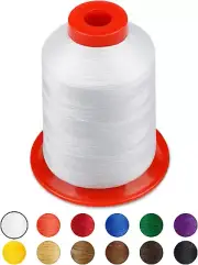 Extra Strong Upholstery Thread,White 1000 Meters Bonded Nylon Thread for Denim L