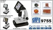 SAFE-9755-LCD-Digital-Mikroskop-Video-Foto 10-500x-Vergrößerung Micro-Sd Card