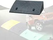 AQGILL 2" 4" Rise Garage Threshold Ramp for Doorways Steps, Portable Plastic Curb Ramps W/Non-Slip Surface, 5 Inch 7 Inch Home Entry Ramps for Wheelchair Scooter Bike Trolley(Black,Hight 5cm/1.96")