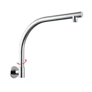 Echo Round Wall-Mounted Swivel Shower Arm Chrome