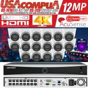 Hikvision 4K 16CH POE Smart Light Security Camera System DS-2CD1383G2-LIUF Lot