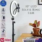 10" LED Selfie Ring Light Stick 1.6M Tripod Stand Phone Holder Photo Live Makeup