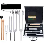 4Pcs Tuning Fork Medical Sound Healing Set(128Hz, OM 136.1Hz, MI 528Hz, 4096H...