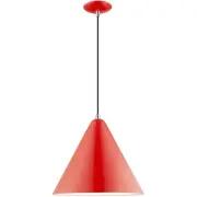 Livex Lighting 41176-72 Allison Mini Pendant Shiny Red